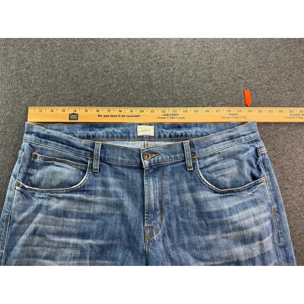 Hudson Jeans Men Straight Leg‎ Light Wash Denim Tag 38W (40Wx30L) Cotton Blend